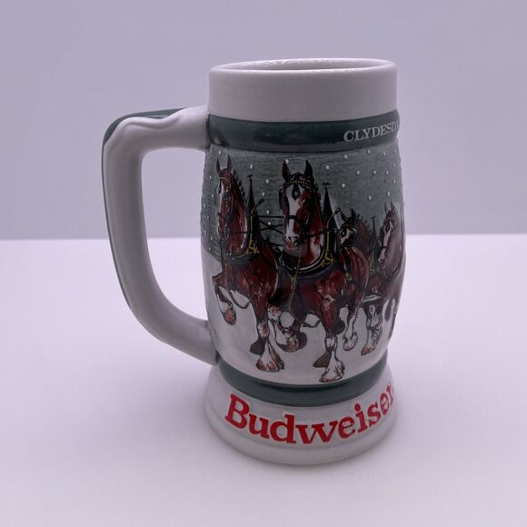 Budweiser Other - Budweiser Clydesdales 50th Anniversary 1933-1983 Holiday Beer Stein Mug Vintage